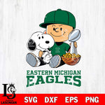 Eastern Michigan Eagles Peanuts Snoopy Champion football SVG DXF EPS PNG FILE,Snoopy File Cut, NCAA Digital Download,Instant Download,Christmas Silhouette