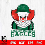 Eastern Michigan Eagles Pennywise Horror Sport 10 Svg Eps Dxf Png File, Digital Download