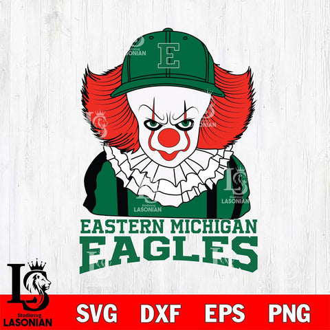Eastern Michigan Eagles Pennywise Horror Sport 10 Svg Eps Dxf Png File, Digital Download