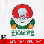 Eastern Michigan Eagles Pennywise Horror Sport 3 Svg Eps Dxf Png File, Digital Download