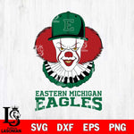 Eastern Michigan Eagles Pennywise Horror Sport 4 Svg Eps Dxf Png File, Digital Download