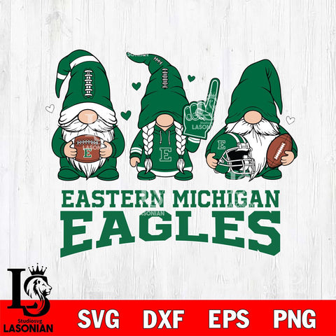 Eastern Michigan Eagles Rugby Gnome File Cut, NCAA SVG, Digital Download , Criucut , Silhouette