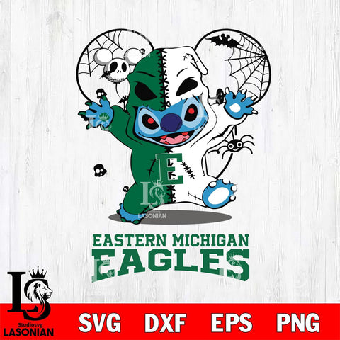 Eastern Michigan Eagles Stitch Horror Halloween 2 Svg Eps Dxf Png File, Digital Download, Instant Download