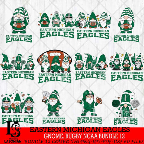 Eastern Michigan Eagles  Gnome Football NCAA Bundle File Cut, NCAA SVG, Digital Download , Criucut , Silhouette