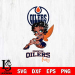 Edmonton Oilers Beauty Black Fairy Betty Boop, Svg Eps Dxf Png File, Digital Download