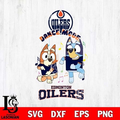 Edmonton Oilers Bluey Bingo Svg Eps Dxf Png File, NHL svg, Digital Download, Instant Download
