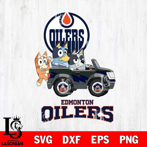 Edmonton Oilers Bluey friends Svg Eps Dxf Png File, NHL svg, Digital Download, Instant Download