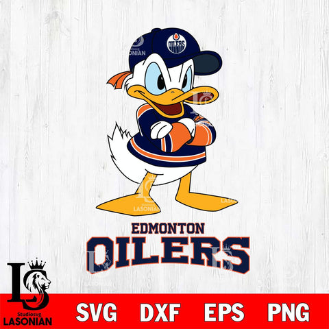 Edmonton Oilers Donald Duck NHL Hockey SVG DXF EPS PNG FILE,NHL File Cut,Disney Digital Download,Instant Download, Silhouette