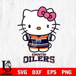 Edmonton Oilers Hello Kitty NHL Hockey SVG DXF EPS PNG FILE,NHL File Cut,Disney Digital Download,Instant Download, Silhouette
