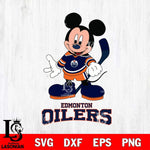 Edmonton Oilers Mickey NHL Hockey SVG DXF EPS PNG FILE,NHL File Cut,Disney Digital Download,Instant Download, Silhouette