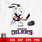 Edmonton Oilers Snoopy Hockey Svg Eps Dxf Png File, Digital Download , Instant Download, Svg Files