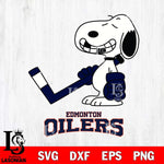 Edmonton Oilers Snoopy Hockey Sport Svg Eps Dxf Png File, Digital Download , Instant Download, Svg Files