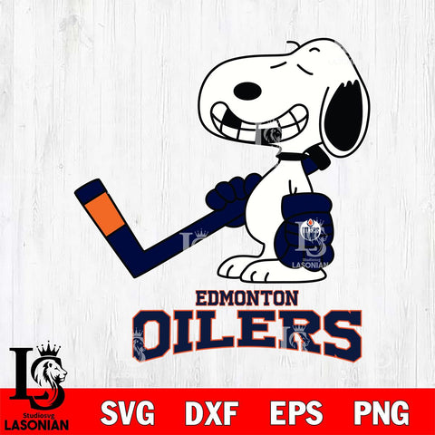 Edmonton Oilers Snoopy NHL Hockey SVG DXF EPS PNG FILE,NHL File Cut,Disney Digital Download,Instant Download, Silhouette