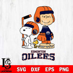 Edmonton Oilers Snoopy and Charlie Brown Hockey Svg Eps Dxf Png File, Digital Download , Instant Download, Svg Files