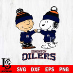 Edmonton Oilers Snoopy and Charlie Brown Hockey Sport Svg Eps Dxf Png File, Digital Download , Instant Download, Svg Files