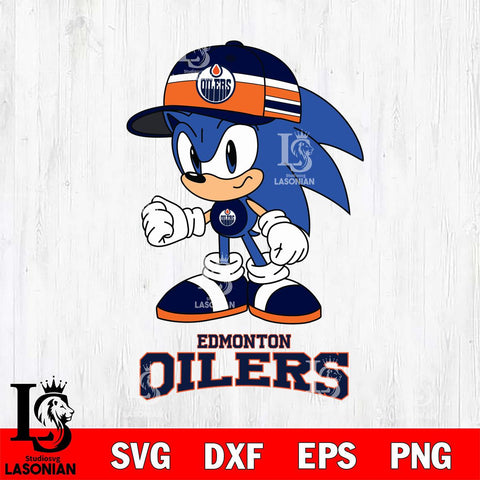 Edmonton Oilers Sonic NHL Hockey SVG DXF EPS PNG FILE,NHL File Cut,Disney Digital Download,Instant Download, Silhouette