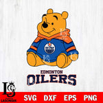 Edmonton Oilers Winnie The Pooh NHL Hockey SVG DXF EPS PNG FILE,NHL File Cut,Disney Digital Download,Instant Download, Silhouette