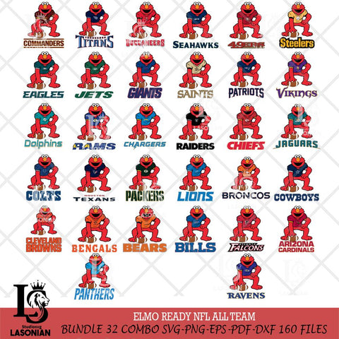 Elmo ready NFL – lasoniansvg