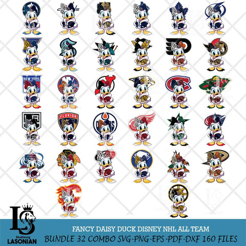Fancy Daisy Duck Disney NHL Svg Eps Dxf Png File, Digital Download, Instant Download