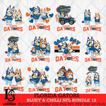 Florida Gators Bluey & Bingo Bundle 12 SVG Svg Eps Dxf Png File, Bundle NCAA svg, Digital Download, Instant Download