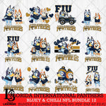 Florida International Panthers Bluey & Bingo Bundle 12 SVG Svg Eps Dxf Png File, Bundle NCAA svg, Digital Download, Instant Download