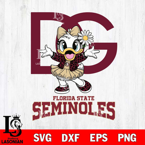 Florida State Seminoles Dolce And Gabbana Daisy Duck Disney Svg Eps Dxf Png File, Digital Download, Instant Download