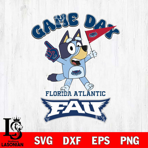 Florida Atlantic Owls Bluey Game Day Svg Eps Dxf Png File, Digital Download, Instant Download