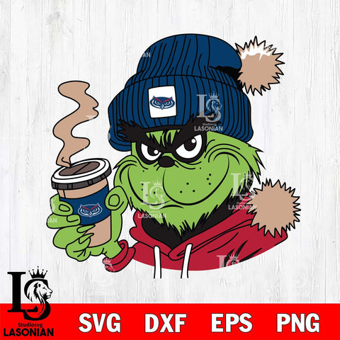 Florida Atlantic Owls Boujee Grinch 4 Svg Eps Dxf Png File, Digital Download, Instant Download