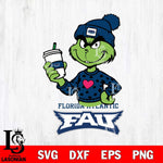 Florida Atlantic Owls Boujee Grinch Heart Christmas Cut Files Cricut, Svg Dxf Eps Png file, Digital download , Silhouette