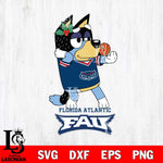 Florida Atlantic Owls Christmas Bluey Bandit Heeler Cut Files,Bluey Cricut,Christmas Svg , Bluey svg , Digital Download, dxf eps png pdf file