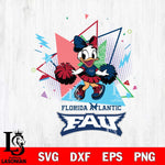 Florida Atlantic Owls Cute Daisy Duck Cheerleader SVG DXF EPS PNG FILE, NCAA File Cut,Digital Download,Instant Download