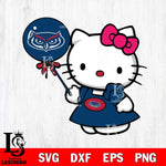 Florida Atlantic Owls Cute Hello Kitty 2 Svg Eps Dxf Png File, Digital Download, Instant Download