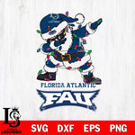 Florida Atlantic Owls Dabbing Santa Claus Ugly Christmas Svg dxf eps png pdf file,NCAA svg,Digital Download,Cricut file