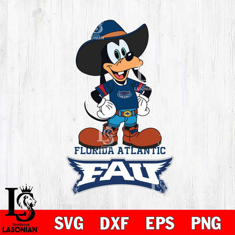 Florida Atlantic Owls Goofy Cowboy Sport SVG DXF EPS PNG FILE,NCAA svg ,Football Digital Download,Instant Download, Silhouette