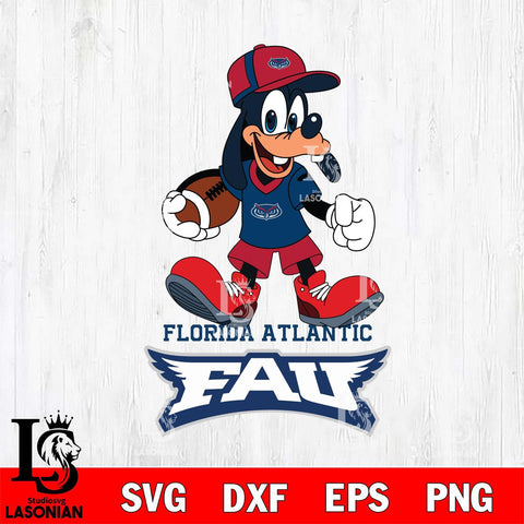 Florida Atlantic Owls Goofy Football Player SVG DXF EPS PNG FILE,NCAA svg ,Football Digital Download,Instant Download, Silhouette