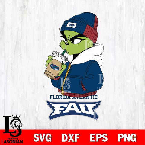 Florida Atlantic Owls Grinch Bougie Christmas Cut Files Cricut, Svg Dxf Eps Png file, Digital download , Silhouette