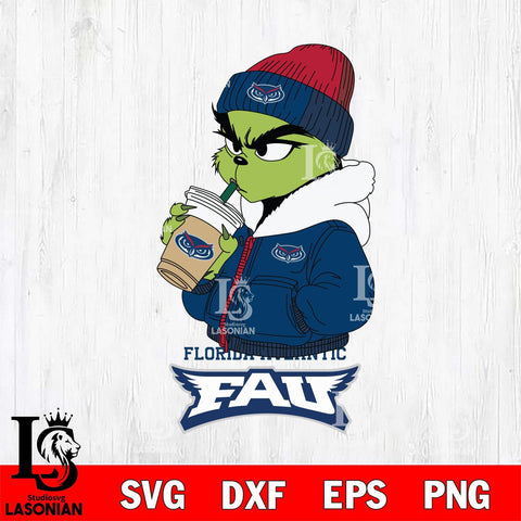 Florida Atlantic Owls Grinch Bougie Sport Svg Eps Dxf Png File, Digital Download, Instant Download