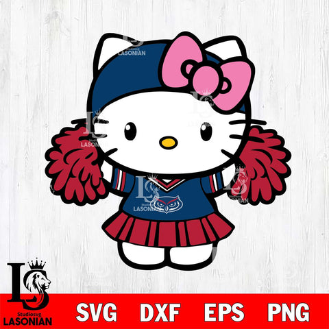 Florida Atlantic Owls Hello Kitty Cheerleader 5 Svg Eps Dxf Png File, Digital Download, Instant Download