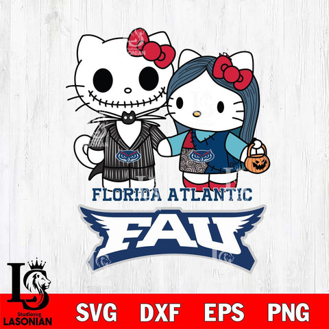 Florida Atlantic Owls Hello Kitty Horror 11 Svg Eps Dxf Png File, Digital Download