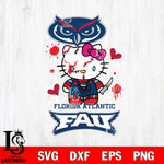 Florida Atlantic Owls Hello Kitty Horror 2 Svg Eps Dxf Png File, Digital Download