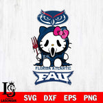 Florida Atlantic Owls Hello Kitty Horror 4 Svg Eps Dxf Png File, Digital Download