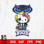 Florida Atlantic Owls Hello Kitty Horror 8 Svg Eps Dxf Png File, Digital Download