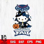 Florida Atlantic Owls Hello Kitty Horror 9 Svg Eps Dxf Png File, Digital Download