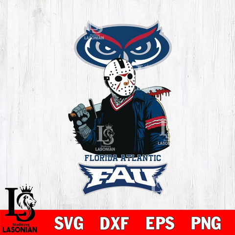 Florida Atlantic Owls Jason Voorhees 10 Svg Eps Dxf Png File, Digital Download