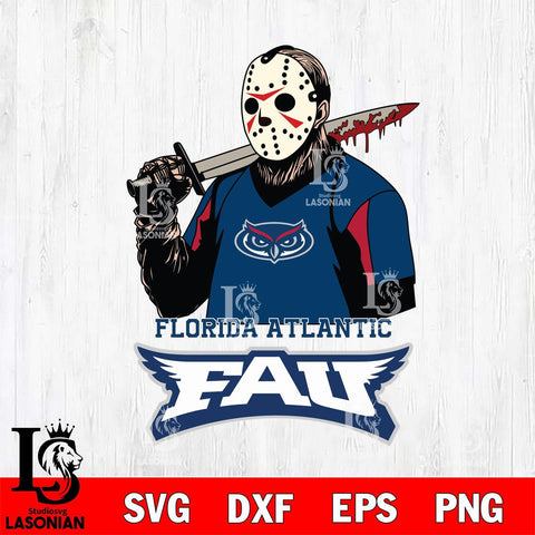 Florida Atlantic Owls Jason Voorhees 11 Svg Eps Dxf Png File, Digital Download