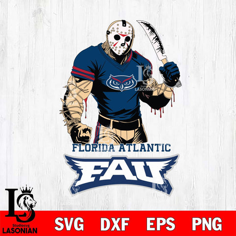 Florida Atlantic Owls Jason Voorhees Svg Eps Dxf Png File, Digital Download