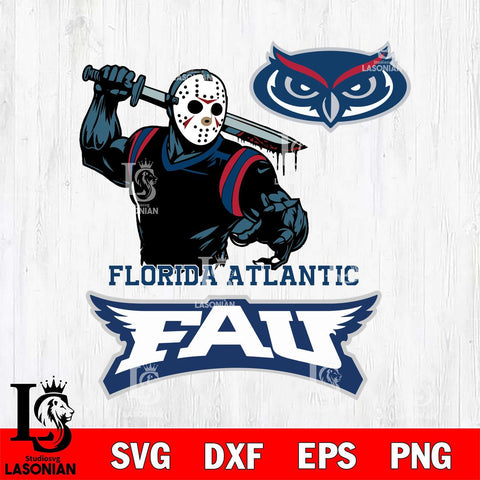 Florida Atlantic Owls Jason Voorhees 5 Svg Eps Dxf Png File, Digital Download