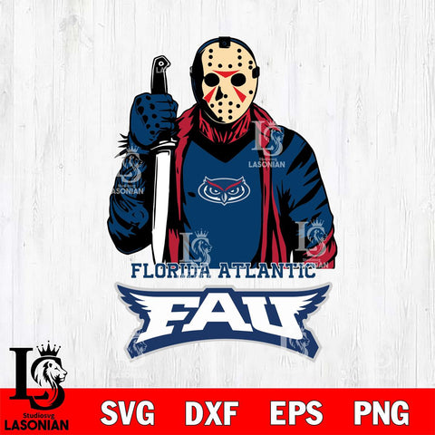 Florida Atlantic Owls Jason Voorhees 6 Svg Eps Dxf Png File, Digital Download