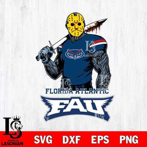 Florida Atlantic Owls Jason Voorhees 7 Svg Eps Dxf Png File, Digital Download