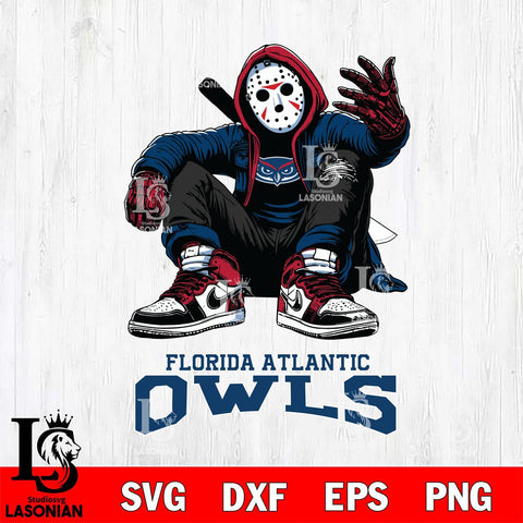 Florida Atlantic Owls Jason Voorhees Halloween SVG Svg Eps Dxf Png File, Digital Download, Instant Download